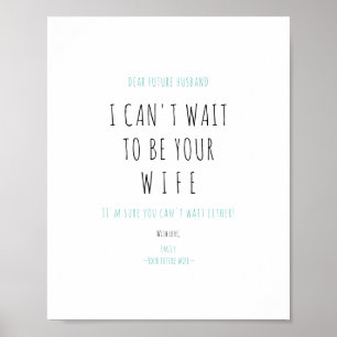 Minimalistisk funktionell handskrift av framtida M Poster