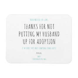 Minimalistisk, funny handskriftsoffert Mor-in-law Magnet