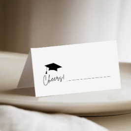 Minimalistisk fyllning av Studentmössa Placeringskort