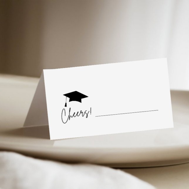 Minimalistisk fyllning av Studentmössa Placeringskort (Skapare uppladdad)
