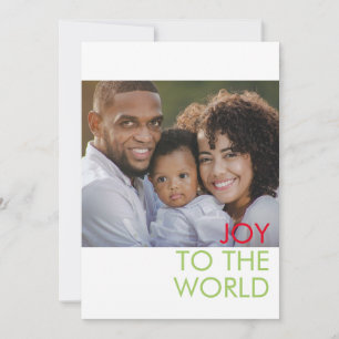Minimalistisk Gå till World Family Photo Julkort
