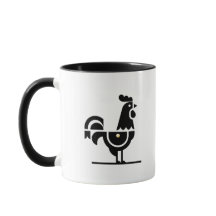 Minimalistisk Galo de Barcelos-mugg – Portugisisk 