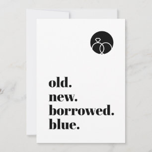 Minimalistisk gammal ny lånad blå modern fet font spara datumet