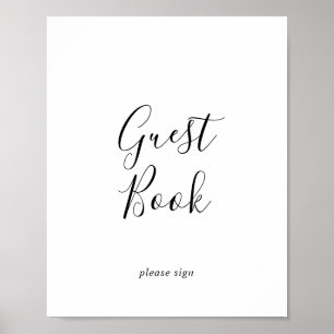 Minimalistisk gästbokssköld poster