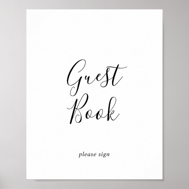 Minimalistisk gästbokssköld poster (Framsidan)