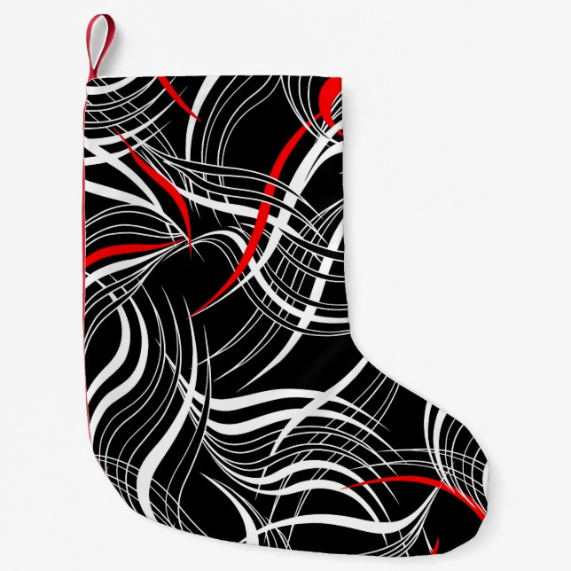 Minimalistisk geometri: Enkel teckning Mönster Liten Julstrumpa (Framsidan)