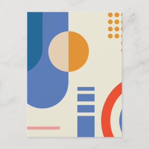 Minimalistisk geometri helg vykort