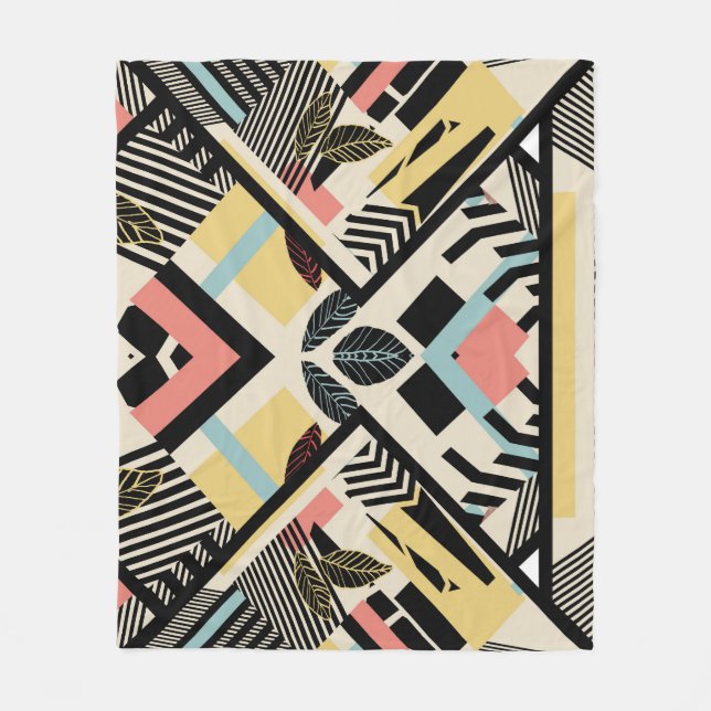 Minimalistisk geometri: Mönster design Fleecefilt (Framsidan)