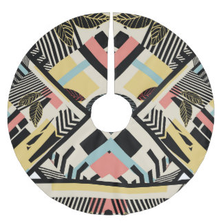 Minimalistisk geometri: Mönster design Julgransmatta Borstad Polyester