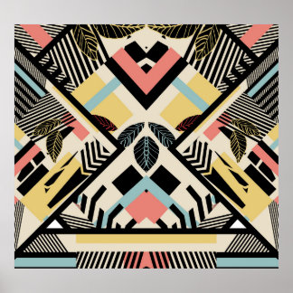 Minimalistisk geometri: Mönster design Poster