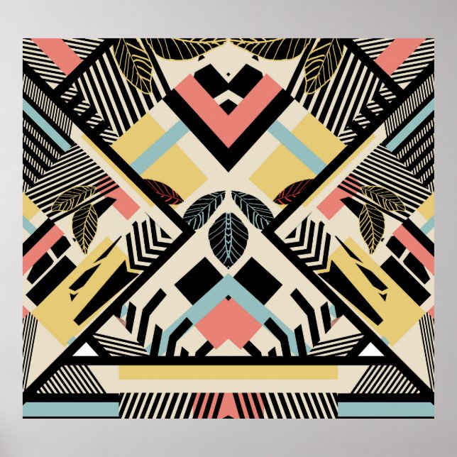 Minimalistisk geometri: Mönster design Poster (Framsidan)