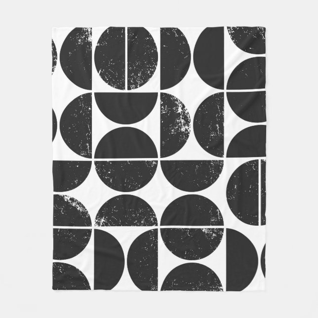 Minimalistisk geometri: Skandinaviska halvcirklar. Fleecefilt (Framsidan)