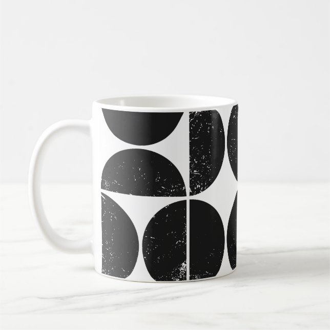 Minimalistisk geometri: Skandinaviska halvcirklar. Kaffemugg (Vänster)