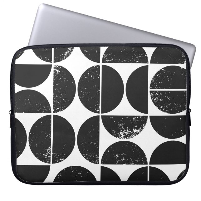 Minimalistisk geometri: Skandinaviska halvcirklar. Laptop Fodral (Framsidan)