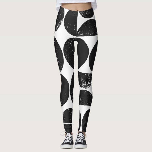 Minimalistisk geometri: Skandinaviska halvcirklar. Leggings (Framsida)