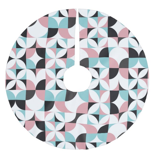 Minimalistisk geometri, skandinaviska teckningar i julgransmatta borstad polyester (Framsidan)