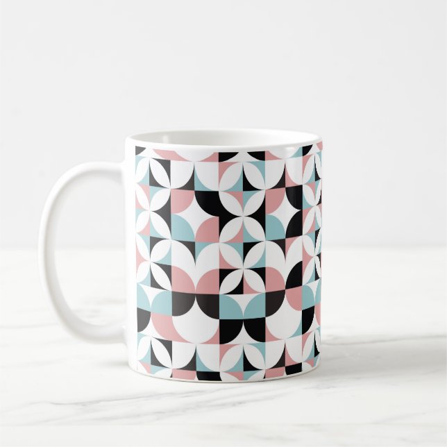 Minimalistisk geometri, skandinaviska teckningar i kaffemugg (Vänster)