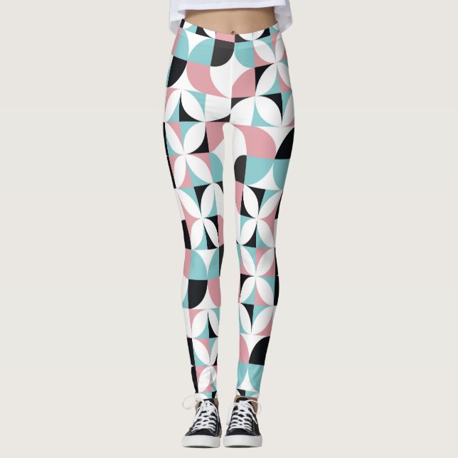 Minimalistisk geometri, skandinaviska teckningar i leggings (Framsida)