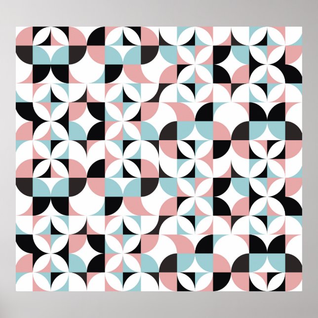 Minimalistisk geometri, skandinaviska teckningar i poster (Framsidan)