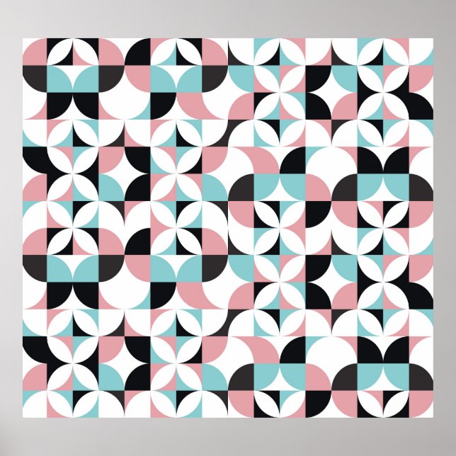 Minimalistisk geometri, skandinaviska teckningar i poster (Framsidan)