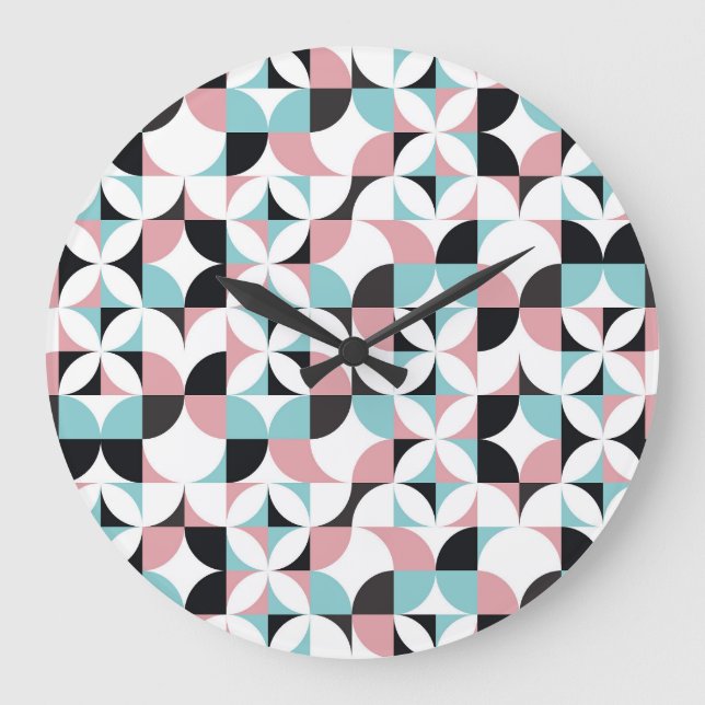 Minimalistisk geometri, skandinaviska teckningar i stor klocka (Framsida)