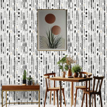 Minimalistisk Geometric Black White Ivory-Abstrakt