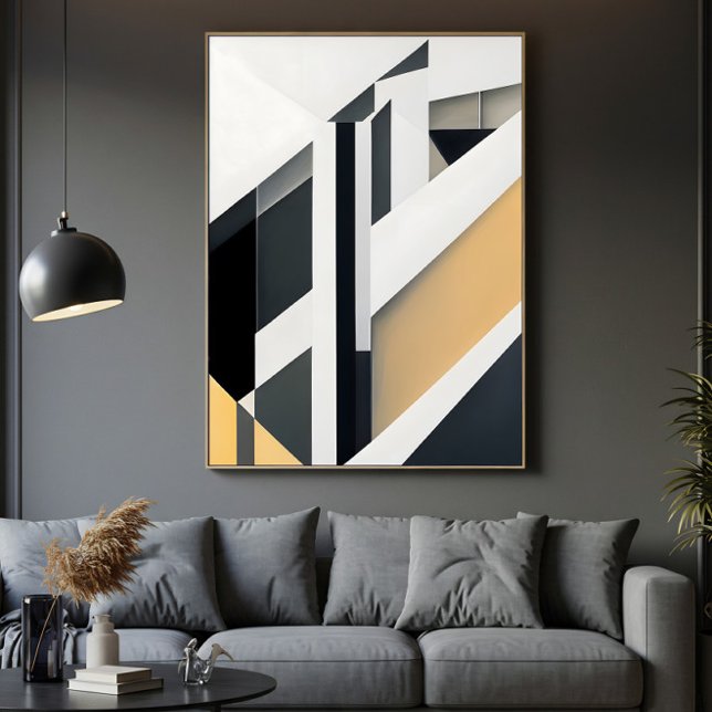 Minimalistisk Geometrisk Abstrakt Canvastryck (Skapare uppladdad)