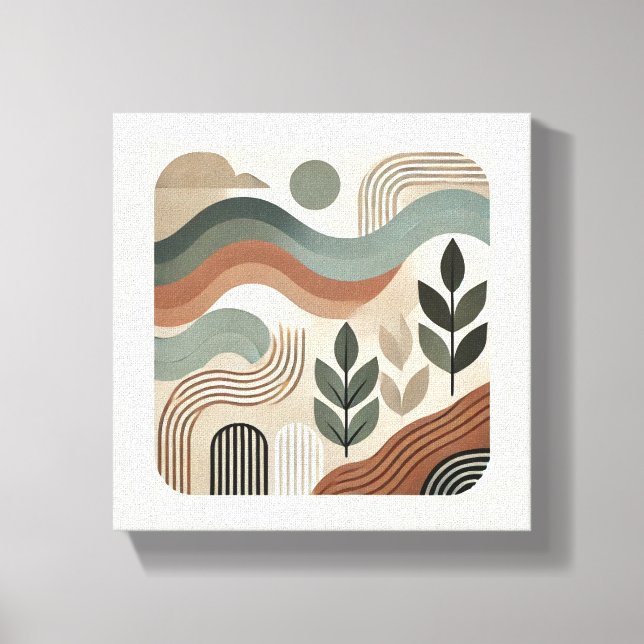 Minimalistisk geometrisk abstrakt canvastryck (Framsida)