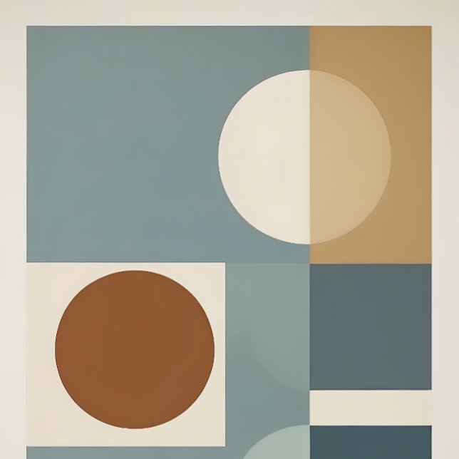Minimalistisk geometrisk Abstrakt i mitten av århu Canvastryck (Skapare uppladdad)