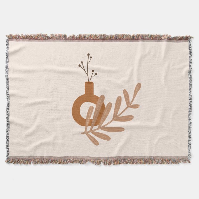 Minimalistisk geometrisk Abstrakt i mitten av århu Filt (Framsidan)