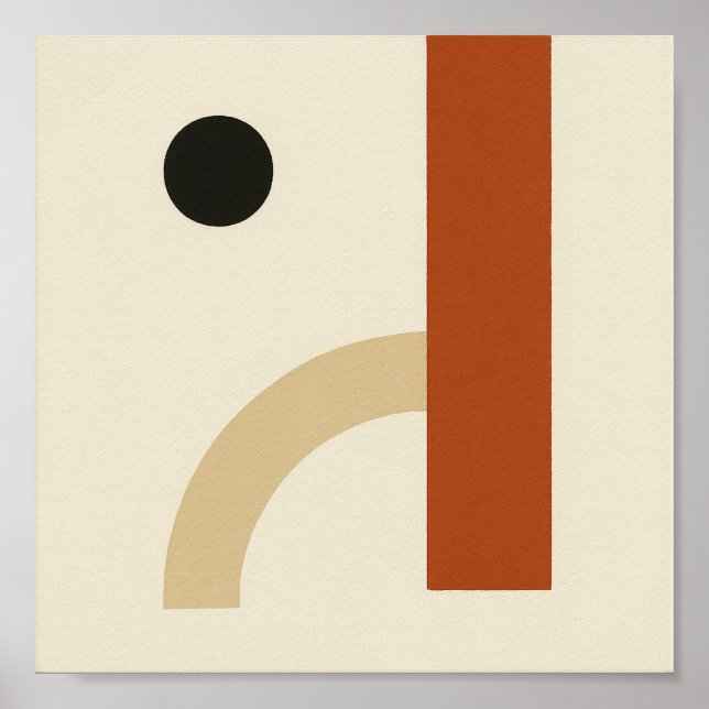 Minimalistisk geometrisk abstrakt modern konsttryc poster (Framsidan)