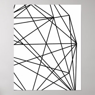 Minimalistisk geometrisk Abstrakt nr 1 Poster