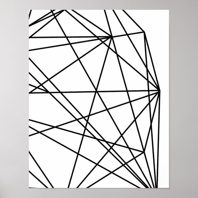 Minimalistisk geometrisk Abstrakt nr 1 Poster (Framsidan)