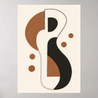 Minimalistisk geometrisk abstrakt väggkonst | Skan