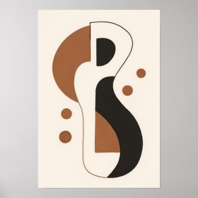 Minimalistisk geometrisk abstrakt väggkonst | Skan (Framsidan)
