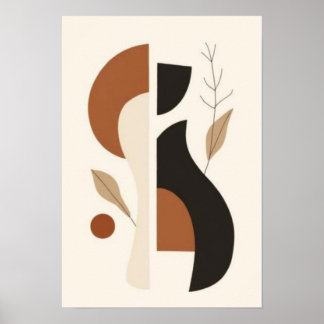 Minimalistisk geometrisk abstrakt väggkonst | Skan