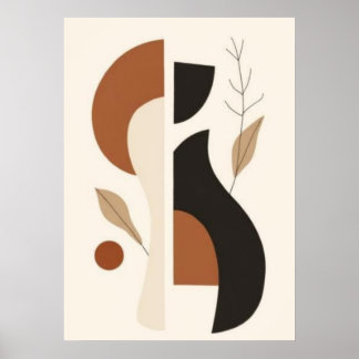 Minimalistisk geometrisk abstrakt väggkonst | Skan