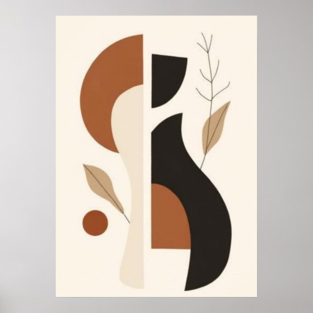 Minimalistisk geometrisk abstrakt väggkonst | Skan (Framsidan)