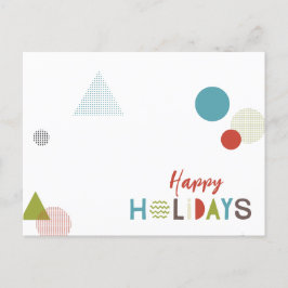 Minimalistisk geometrisk Cheerful Glad helg Vykort