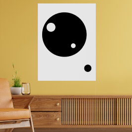 Minimalistisk geometrisk cirkel Art | Modern Abstr Poster