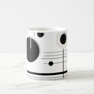 Minimalistisk geometrisk cirkel Symphony Linjer Kaffemugg