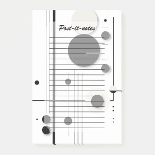 Minimalistisk geometrisk cirkel Symphony Linjer Post-it Block