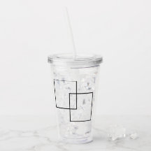 Minimalistisk geometrisk fyrkantig akryl Tumbler