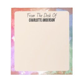 Minimalistisk geometrisk kant personligt namn anteckningsblock