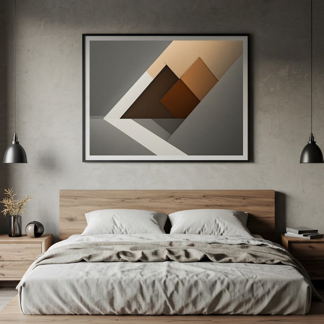 Minimalistisk geometrisk lagerabstrakt poster (Skapare uppladdad)