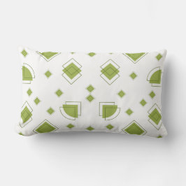 Minimalistisk geometrisk mönster i salvia grön  lumbarkudde