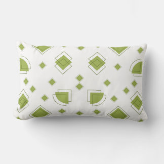 Minimalistisk geometrisk mönster i salvia grön lumbarkudde