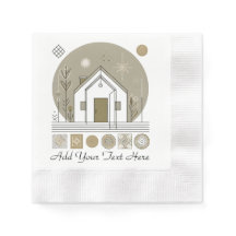 Minimalistisk geometrisk Napkin-design