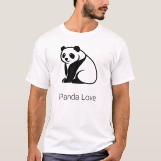 Minimalistisk Geometrisk Panda T Shirt