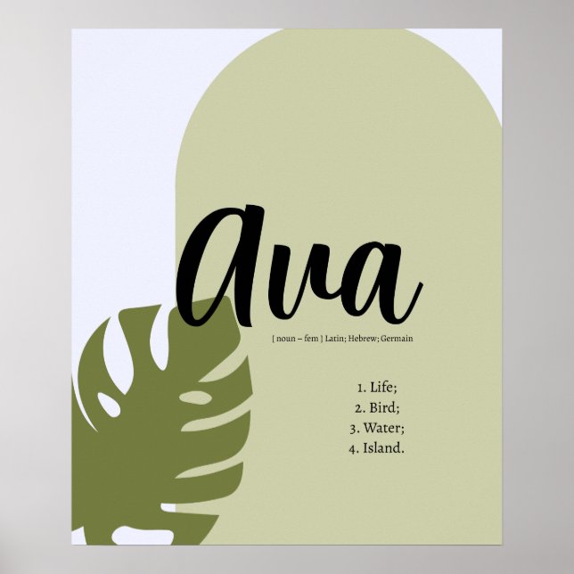 Minimalistisk geometrisk Poster med naturinspirera (Framsidan)